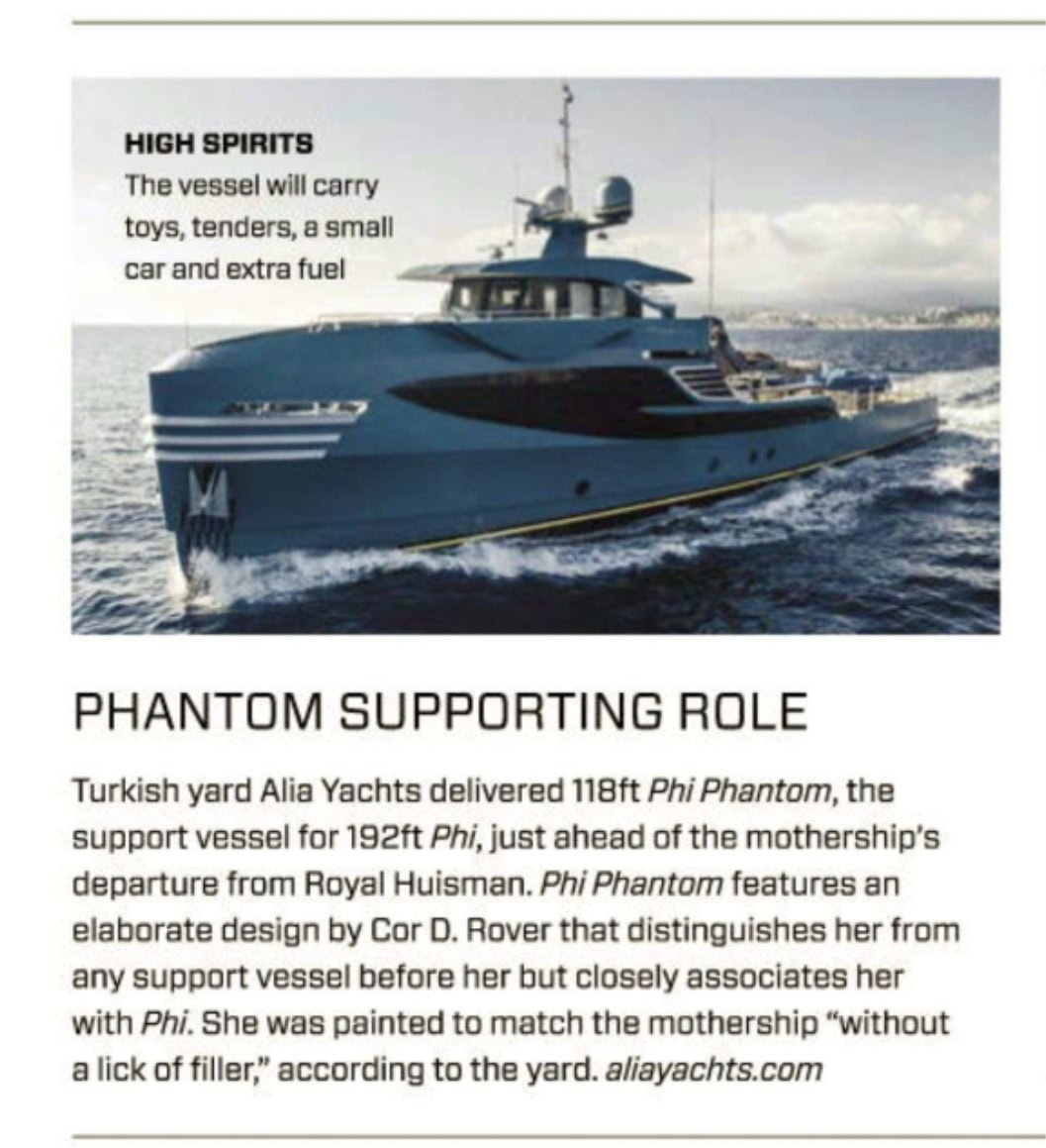 Boat International - Phi Phantom article