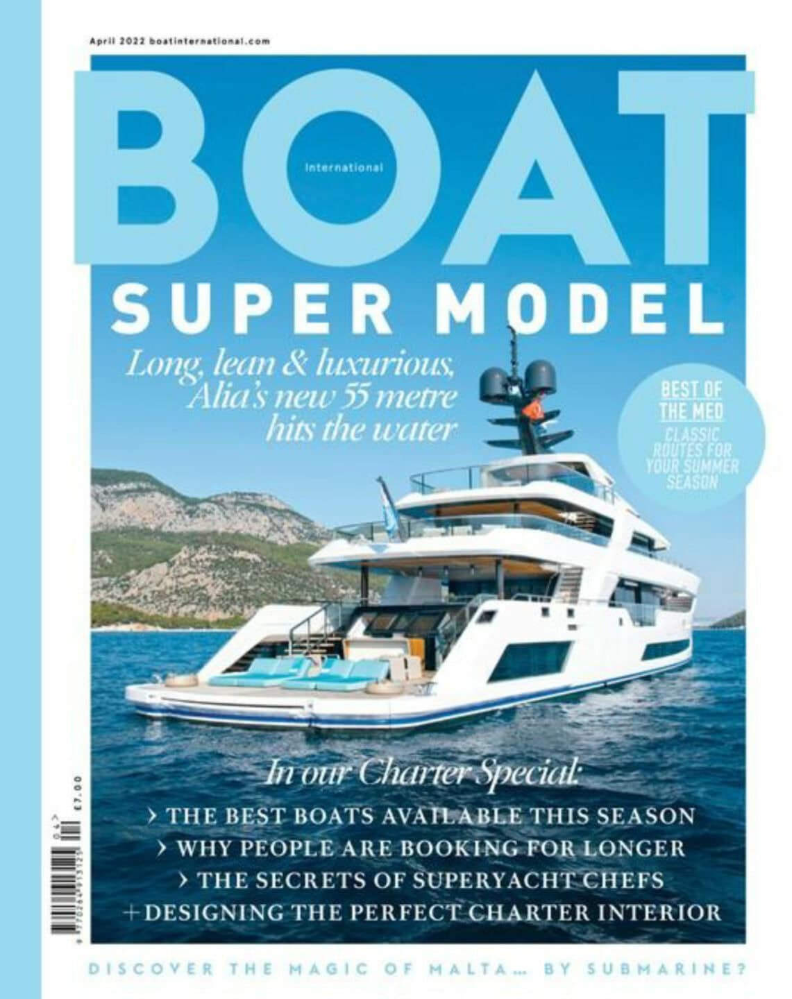 Boat international April 2022 article about AL WAAB