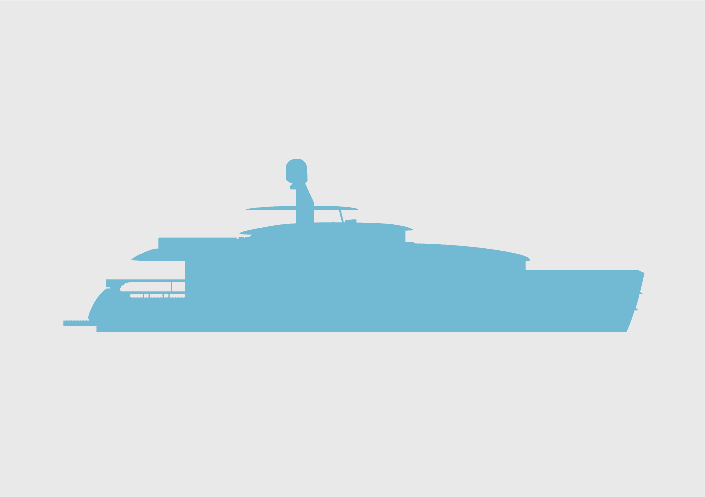 ALY302 blue superyacht silhouette