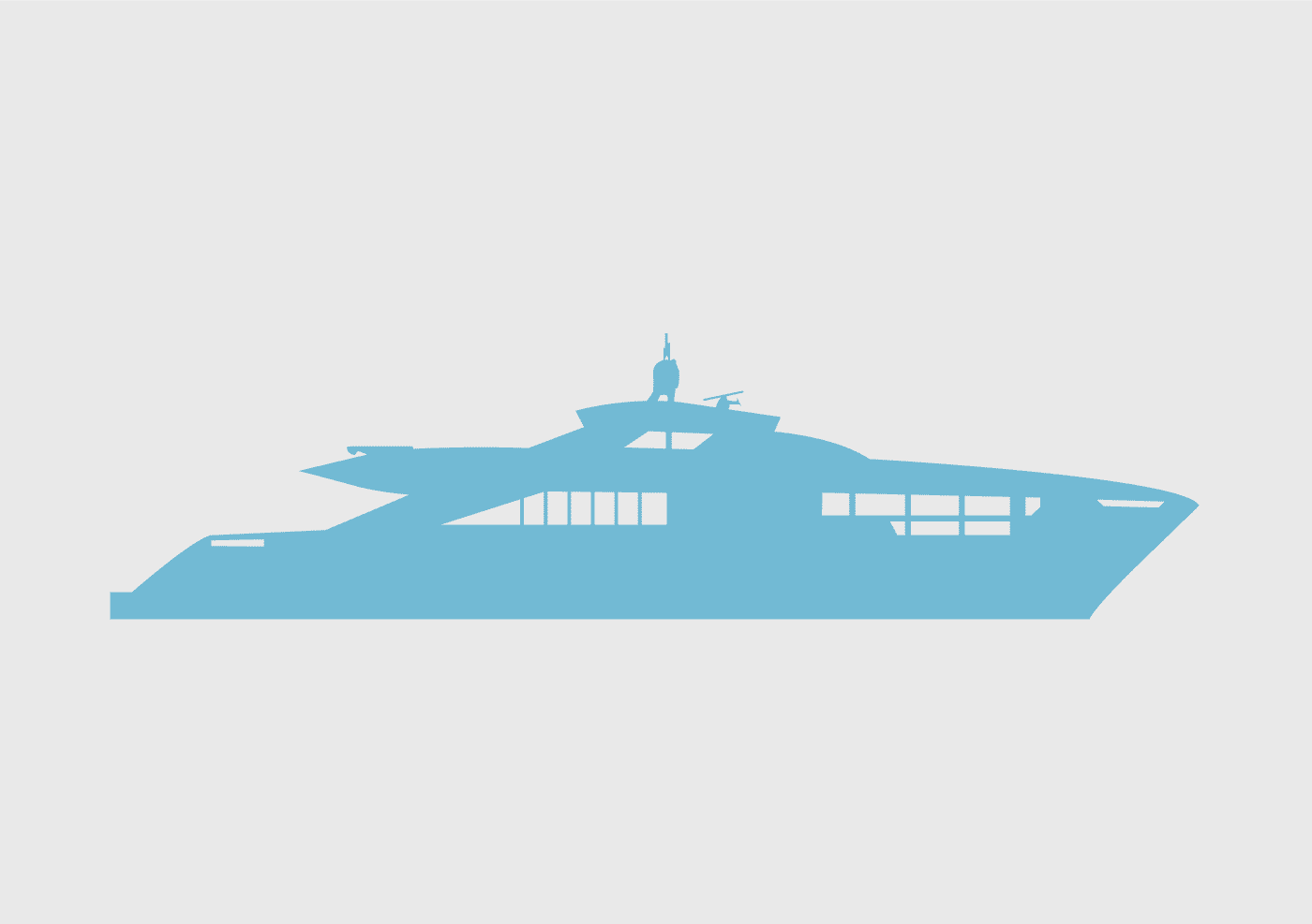 ALY431 blue superyacht silhouette
